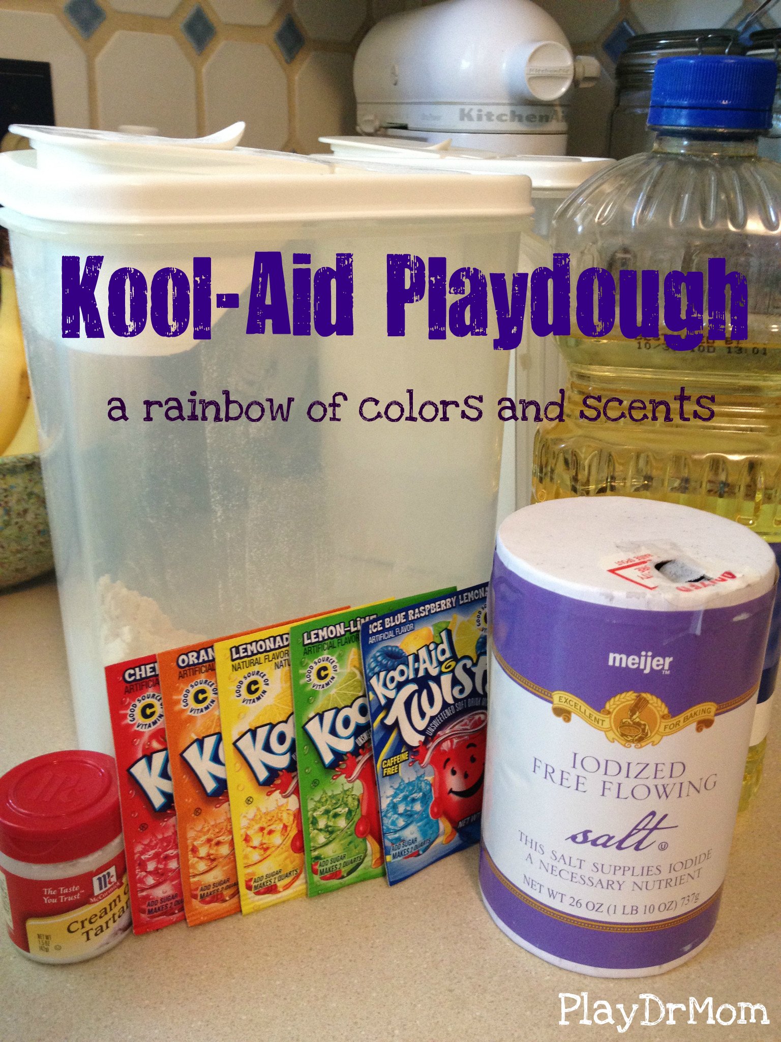 Homemade Playdough: A Rainbow of Kool