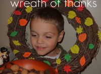 wreath of thanks ... and a collection of Thanksgiving ideas from PlayDrMom