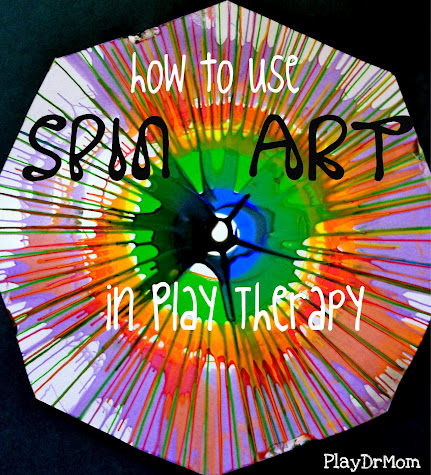 Using spin art as a therapeutic tool