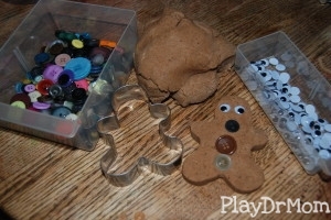 gingerbread playdough play