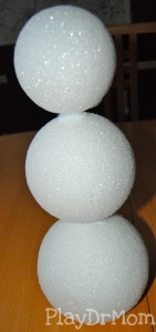 naked styrofoam snowman