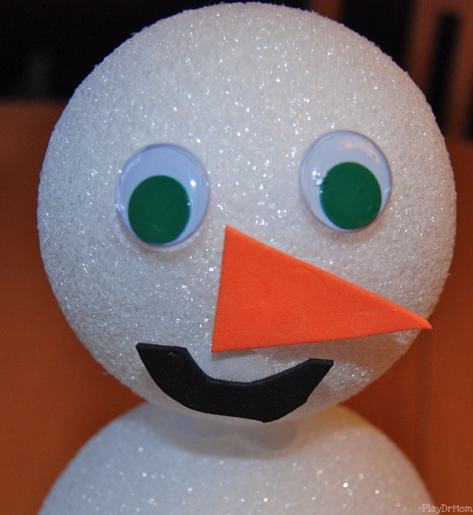 Make a Styrofoam Snowman Play Dr Mom