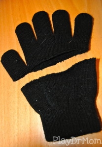 cut a glove in half