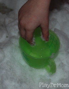 melting snow in water