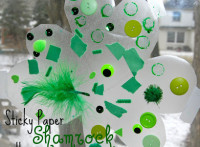 sticky paper shamrock