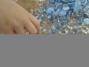 water beads and glass gems