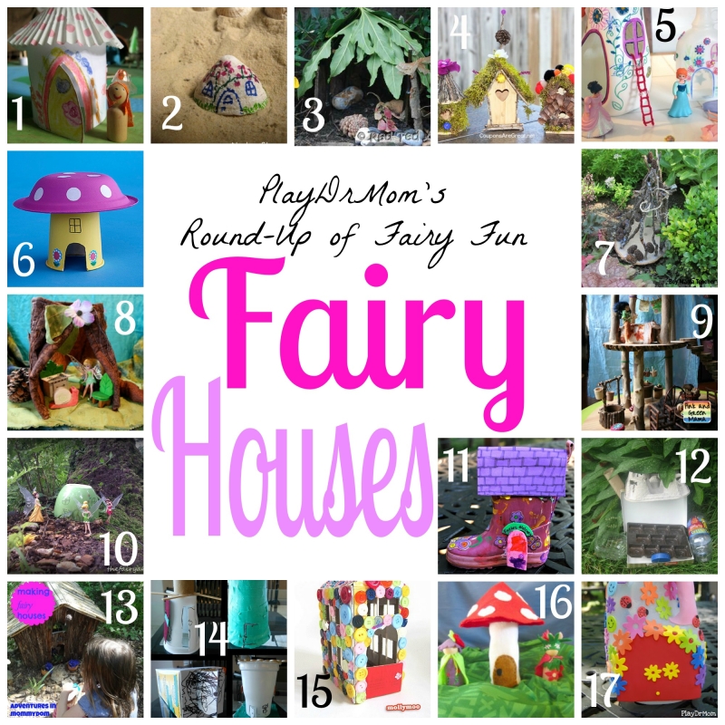 Part of PlayDrMom's Round-Up of Fairy Fun:  Fairy Houses