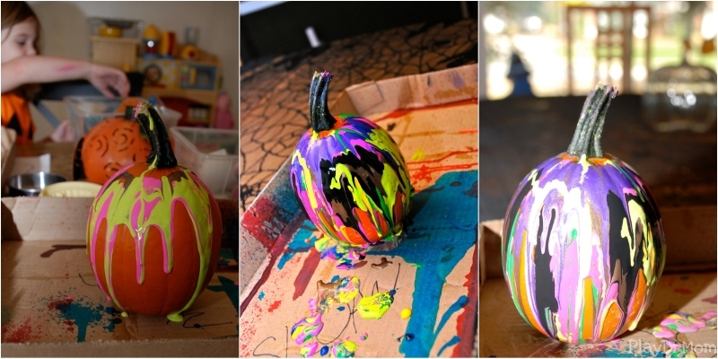 POUR PAINTING PUMPKINS WITH CRAFT PAINT story