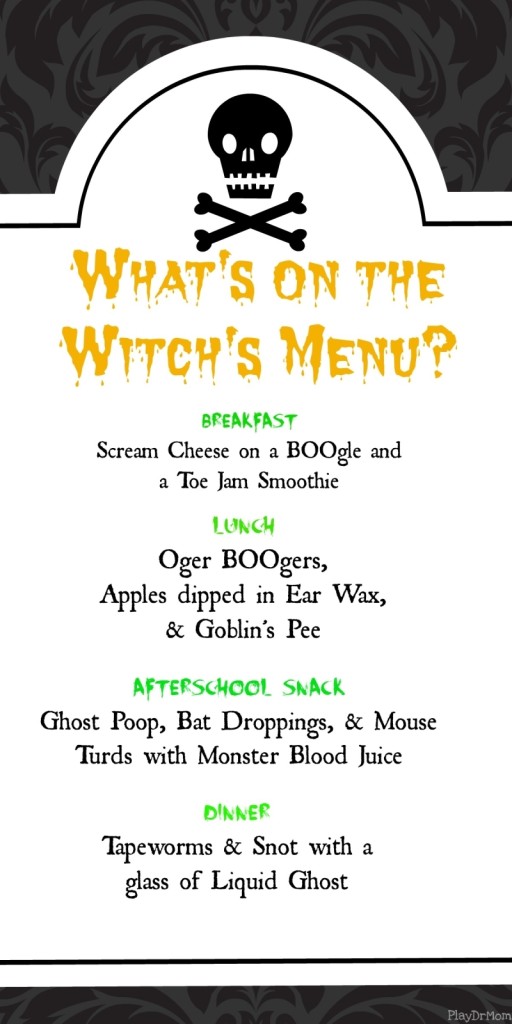 witch's menu