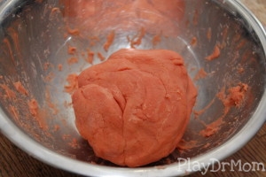 One batch of Pumpkin Playdough