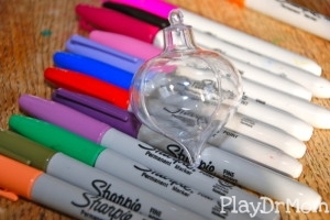 Sharpies and a Clear Plastic Ornament