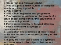 Chazan's Principles of play