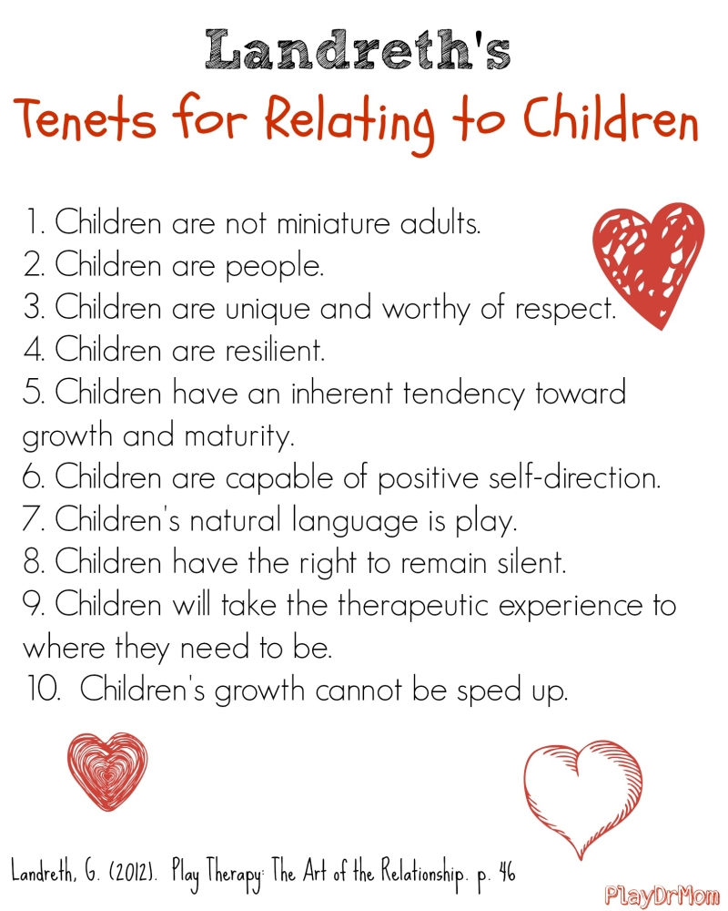 Landreth's Tenets for Relating to Children