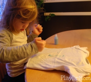 painting the glow in the dark shirt from Together Box