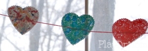 Paper Heart Doily close up