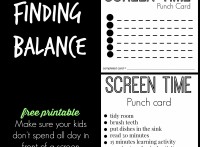 screen time punch card FREE PRINTABLE