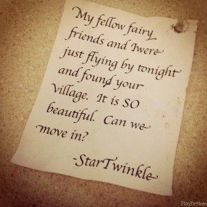 note from a fairy