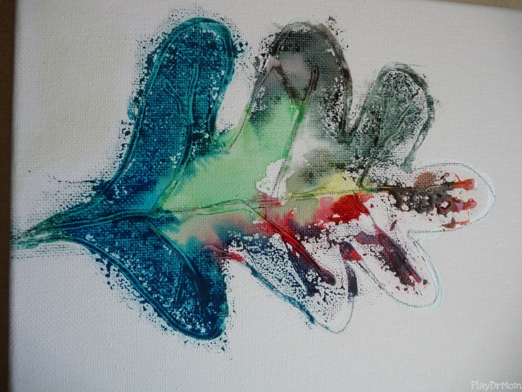 Beautiful Fall Art Gel Glue resist with Watercolor Play Dr Mom
